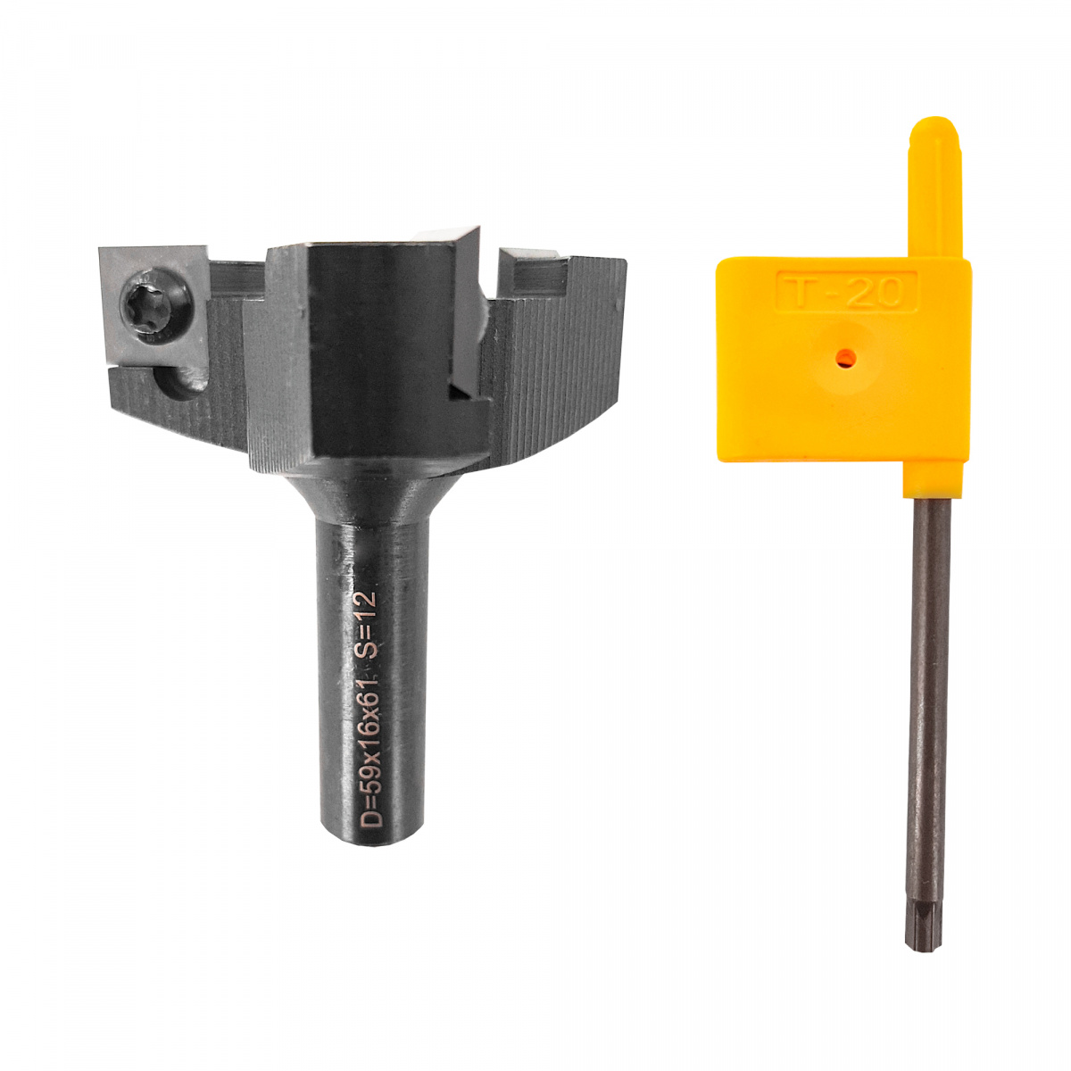 Фреза для выравнивания дна Z3 DELTA TOOLS со сменными ножами (12х12х1,5) D=59х16х61 S=12 OB000127 фото